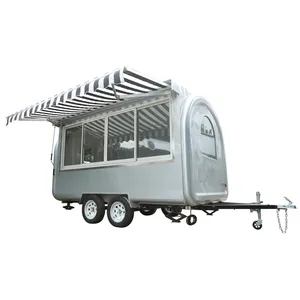 Reboque de caminhão de transporte de alimentos do congelador hot dog hambúrguer vending van caminhão de alimentos móvel carrinho de comida para venda rápida