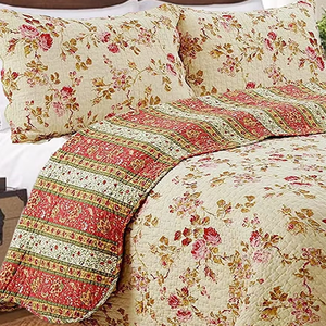Cubrecama Suave con Diseño Floral Vintage de Rosas, Color <span class=keywords><strong>Rosa</strong></span> Caqui, 100% Poliéster, para Decoración del Hogar - Product Image 4