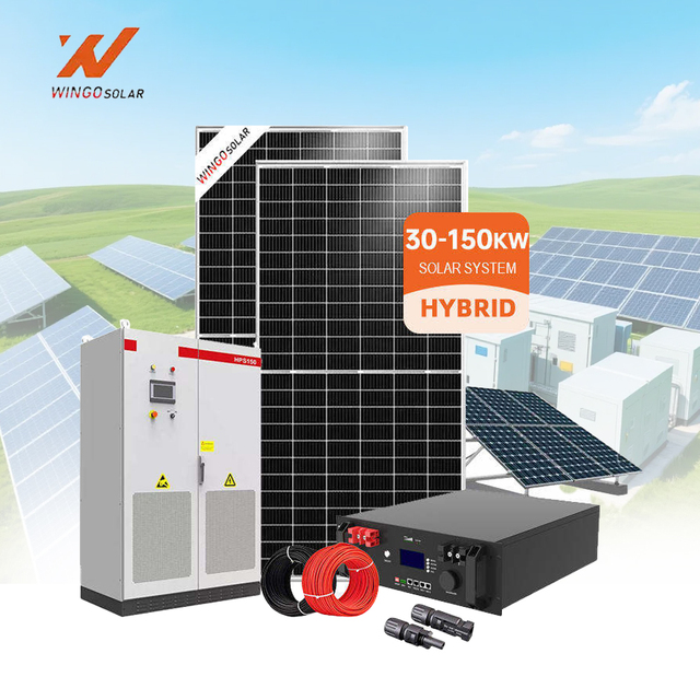 Hybrid Solar System 30kW 50Kw 75Kw 100Kw 150Kw Complete Home Solar System Kit 10kw Solar Power System