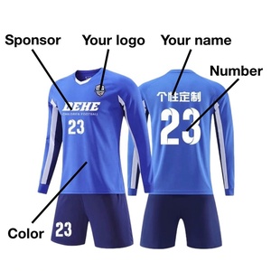 Kaos Sepak Bola Lengan Panjang Custom Pria Kaos Olahraga Anak Atasan Sepak Bola Perlengkapan Kiper Latihan Pakaian Olahraga Jersey Pemanasan - Product Image 5