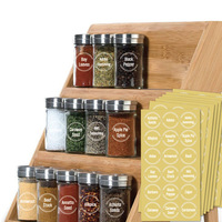 144 étiquettes adhésives pour épices, étiquettes pour pots d'assaisonnements, étiquettes de rangement alimentaire pour la cuisine, pour les contenants d'épices et le garde-manger