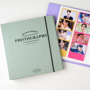 Lerp & 100 Poches Mini <span class=keywords><strong>Album</strong></span> <span class=keywords><strong>Photo</strong></span> 3 Pouces avec Notes <span class=keywords><strong>Album</strong></span> <span class=keywords><strong>Photo</strong></span> en Cuir Pu avec Sangle pour Instax Mini - Product Image 2