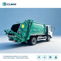 Camion compacteur de déchets HOWO 4x2 de 7000L, carrosserie verte, camion de collecte des ordures pour usage urbain, vente directe d'usine
