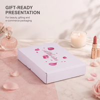 Boîte d'expédition en carton ondulé vide, élégante, écologique, personnalisable, pour emballage de cosmétiques, de maquillage et de cadeaux, vente en gros