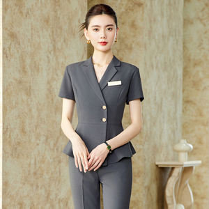 Abito Professionale da <span class=keywords><strong>Parrucchiere</strong></span>, Completo Formale da Hotel, Negozio di Gioielli, Negozio d'Oro, Reparto Vendite, Gonna, Tuta Moda Estiva - Product Image 4