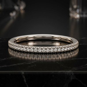 Anillo de Boda Clásico con Diamantes Cultivados en Laboratorio, Corte Redondo, Chapado en Rodio, Oro de 10K, 14K, 18K, Plata de Ley 925, 935, Joyería Fina - Product Image 1