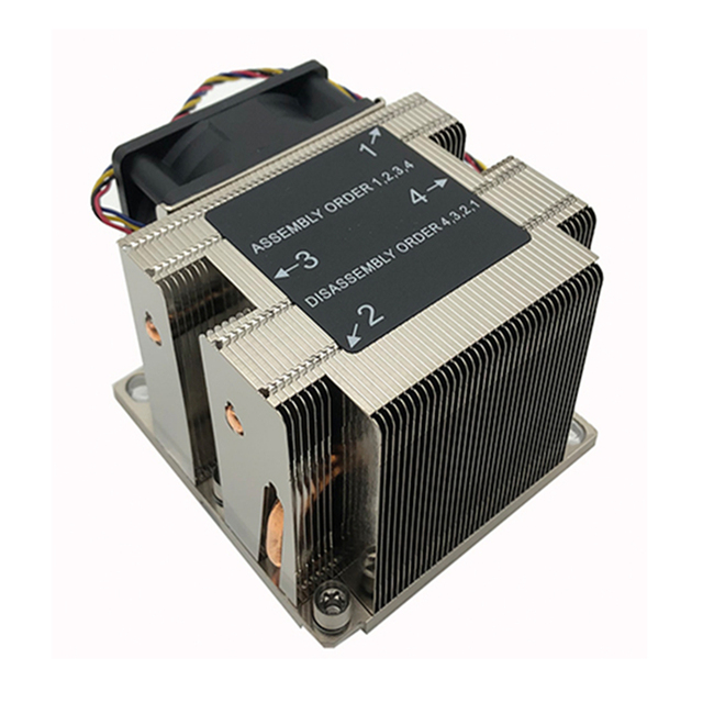 SNK-00P68APS4 Active 2U Server CPU Cooler for Intel LGA 3647 Industrial Computer Air Cooling Fan Aluminum Zipper Fin Heatsink