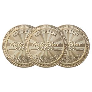 Jetons de jeu en métal personnalisés avec logo personnalisé pour machines d'arcade - Product Image 1
