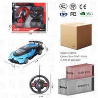 AiJH Coche de Control Remoto 1:16 con Luces LED, Juguete Creativo de Carreras RC con Derrape