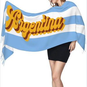 Argentina Nation Flag Bufanda de invierno para mujer Manta suave y cálida Bufandas Fringe Pashmina Bufanda - Product Image 2