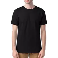 T-shirt unisexe noir, personnalisable avec impression Logo, pour homme, en bambou, organique, Fitness