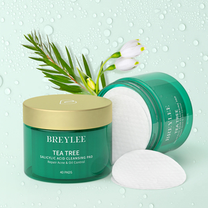 BREYLEE Nouveautés : Lingettes Nettoyantes à l'Huile d'Arbre à Thé et à l'Acide Salicylique pour Éliminer les Peaux Mortes et Resserre les Pores - Product Image 1