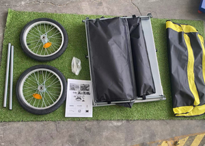 Remorque de vélo robuste et pliable pour le transport de marchandises, avec housse Oxford imperméable, idéale pour le transport d'animaux - Product Image 3