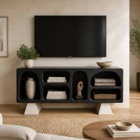 Meuble TV moderne en bois pour salon, console multimédia, buffet de rangement