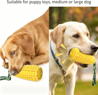 Jouet à mâcher pour chien durable en forme de maïs, qui couine, sûr pour le nettoyage des dents, accessoires pour animaux de compagnie pour l'entraînement des chiots