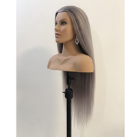 Tête de mannequin en cheveux humains longs pour la pratique et l'entraînement du coiffage, avec épaules et cheveux ciblés