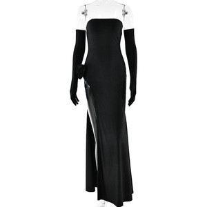 Vestido de Noche Largo Rojo sin Tirantes con Abertura y Espalda Descubierta para Mujer, Traje Formal de Fiesta de Cintura Alta con Ajuste Natural y a la Moda - Product Image 5