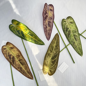 Fábrica de Flores Meiyu Craft, Hojas Artificiales de Anturio de 30cm-100cm de Altura, Simulación Realista, Decoración para Bodas y Hogar - Product Image 1