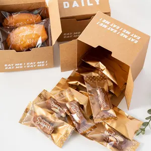 사용자 정의 인쇄 로고 쿠키 종이 상자 선물 제공 재활용 갈색 빵집 컵 케이크 포장 상자 휴일 과자 디저트 상자