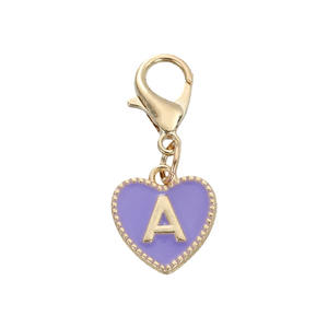 Porte-clés Cœur 26 Lettres Anglaises, Pendentif Nom pour Carte d'Identité et Clés, Accessoire Chaussures, Cadeau - Vente Flash - Product Image 5