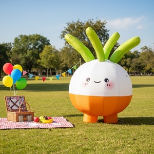 โมเดลผักแครอทการ์ตูนเป่าลมแบบกำหนดเองสำหรับกิจกรรมและการโฆษณาผัก<span class=keywords><strong>ต่างๆ</strong></span> - Product Image 2