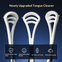 Nettoyant de langue réutilisable double face en plastique pour hommes, réduit la mauvaise haleine, élimine les dépôts blancs épais, soin buccal, brosse à langue noire