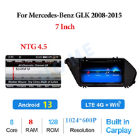Lecteur audio de voiture Android 13 OEM 7 "MTK8259 à écran LCD pour Mercedes Benz GLK Class 2008-2015 BT Apple CarplayGPS Navigation