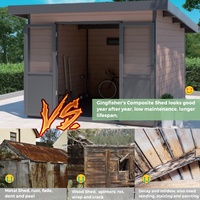Kits de hangar de stockage moderne 10x12 maison extérieure préfabriquée avec sol