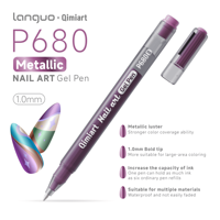 Set Pena Gel Gambar Kuku Plastik Klasik Emas Perak Perunggu Efek Cermin Grafiti 1.0mm Tidak Dapat Dihapus Desain Manikur Mewah