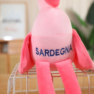 Di alta qualità simpatici giocattoli di <span class=keywords><strong>peluche</strong></span> con animali di pezza <span class=keywords><strong>fenicottero</strong></span> rosa PP cotone con Logo personalizzato con Display promozionale economico - Product Image 6