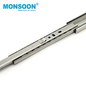 heavy duty <b>drawer</b> rail 3 fold full extension hydraulic <b>drawer</b> runner 30mm kitchen ball bearing hanging <b>drawers</b> guides - Product Image 3