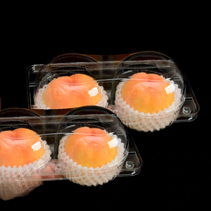 Nhà Máy 9Cm 2 3 4 <span class=keywords><strong>6</strong></span> 9 Pcs Dùng Một Lần Pet Nhựa Tươi Apple Hộp Trái Cây Rõ Ràng Vỏ Sò Container Bao Bì - Product Image 3