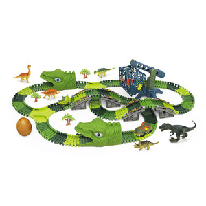Dinosaur Track Toy Set 277 pezzi Dino Tracks con <span class=keywords><strong>auto</strong></span> da corsa dinosauro uovo e gabbia flessibile Dinosaur World Rack Track - Product Image 4