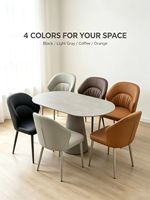 Chaise de salle à manger de luxe ergonomique et confortable avec dossier de soutien en mousse haute densité, personnalisable, style moderne et contemporain, vente chaude
