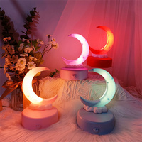 Veilleuse LED romantique en forme de croissant de lune bon marché lampe de table décorative de chevet décorations de jouets lumineux de salon cadeau d'anniversaire