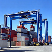 Grue à portique sur pneus de 41 tonnes de marque chinoise renommée, grue à conteneurs RTG