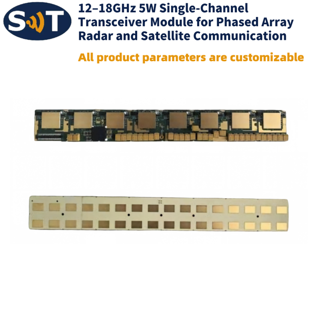 12-18GHz 5W Single-Channel Ku-Band SIP Transceiver Module for Phased Array Radar & LEO Satellite Communication