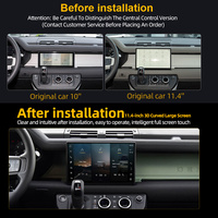Support de tableau de bord GPS avec écran tactile Android 11,4''/13,3'' pour Land Rover Defender 2018-2024, CarPlay sans fil, Auto DSP, Navigation