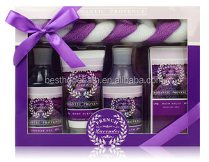 Usine design essentiel <span class=keywords><strong>lilas</strong></span> douche ensembles de cadeaux de bain pour les femmes - Product Image 1