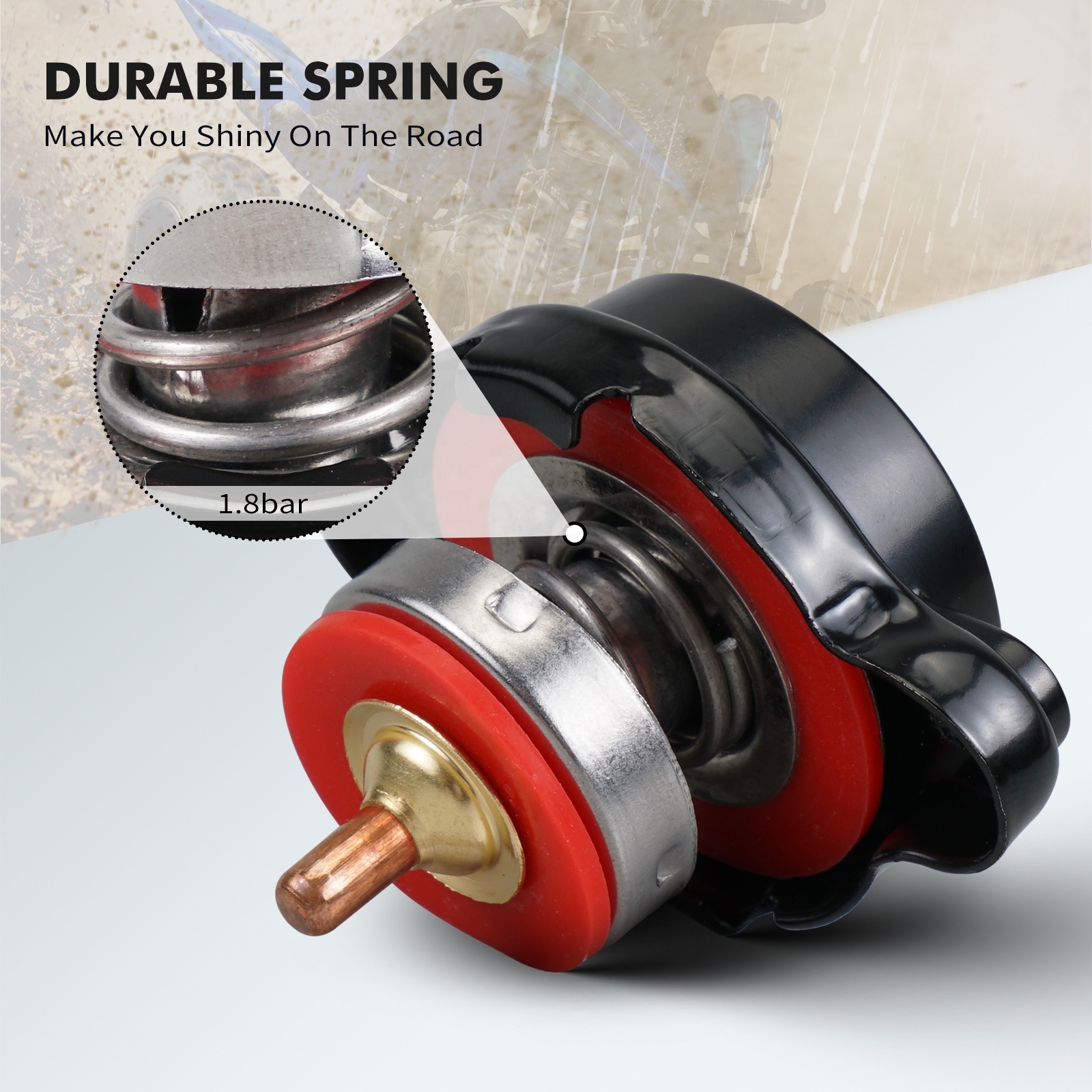 MOTOKU High Pressure Radiator Cap With Temp Gauge 1.8 Bar For Yamaha Wr 250 R Wr 250 F Wr 450 F Yz 125 Yz 250 Yz 450 F Yz 85 Banshee 350 Rhino Kodiak Grizzly 400 450 500 600 700 Raptor 660