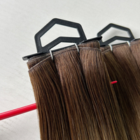 Nouveau produit Extensions de cheveux à double trame d'injection fine cuticule alignée trame de cheveux humains de génie
