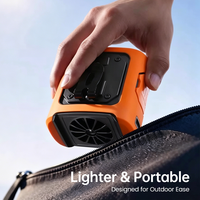 Ventilatore Portatile Senza Pale con Clip, Luce LED, Motore Brushless, Ricaricabile USB 8000mAh, Silenzioso, Flusso d'Aria Potente, Lunga Durata della Batteria