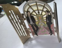 Médailles commémoratives pliables 3D en alliage de zinc gravées sur mesure, design doré, plaqué argent, pour la fête des pères