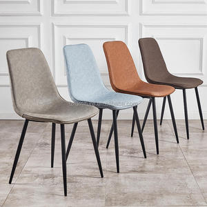 Chaise de restaurant moderne en cuir PU, couleur turquoise, design contemporain, mobilier de salle à manger durable, usage commercial - Product Image 6