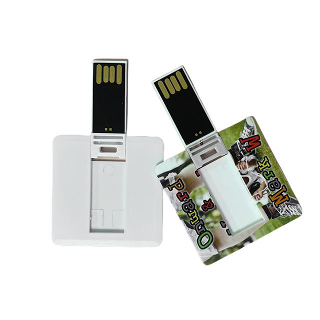 Mini Square Business Card USB 2.0 Flash Drive 64MB-4GB Custom Logo Bulk Promotional Gift Pen Drive