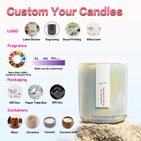 Luxe Marbre Jade Vert Onyx Agate Orange Aromathérapie Bougie Pot Couvercle pour La Maison De Noël Saint Valentin Thanksgiving Décor