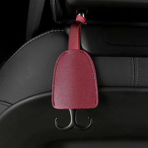 OEM ODM Premium-PU-Leder Autositz-Rückenhaken Aufbewahrung tragende Kopfstütze Lederhaken für Auto - Product Image 3