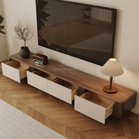 Table basse en bois de style rétro combinaison de couleurs populaire meuble TV salon villa italienne armoire de rangement pour la maison