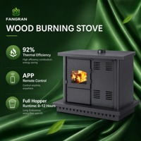 Poêle à granulés de bois moderne Fangran 16 kW avec écran tactile WiFi, télécommande, haute efficacité, pour salle à manger, 120 m²