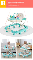 Andadera para Bebés, Andadera de Empuje para Bebés, Andadera de Aprendizaje para Sentarse y Pararse, Andadera para Niños con Función de Balanceo, Andadera para Bebés con Ruedas y Asiento